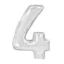 Large Silver Number Balloon