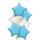 Blue and White Stars Balloon Bouquet