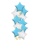 Blue and White Stars Balloon Bouquet
