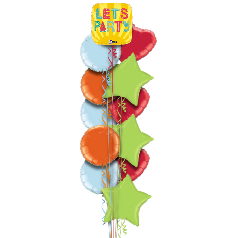 Let's Party Colourful Balloon Bouquet