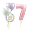 Pale Pink and Pastel Birthday Set Foil Balloons (one number)
