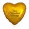 Gold Heart Personalised Foil Balloon