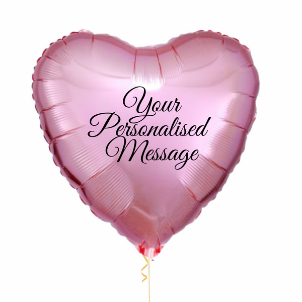 Pink Heart Personalised Foil Balloon