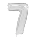 Large Silver Number Balloon