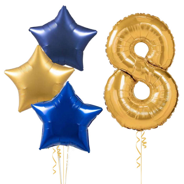 Royal Mix Birthday Set Foil Balloons (one number)