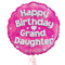 Happy Birthday Grand Daughter Pink Foil Balloon Bouquet