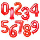 Large Red Number Balloon