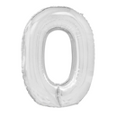 Large Silver Number Balloon