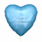 Light Blue Heart Personalised Foil Balloon