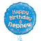 Happy Birthday Nephew Blue Foil Balloon Bouquet