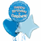 Happy Birthday Nephew Blue Foil Balloon Bouquet