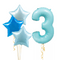 Pale Blue Birthday Set Foil Balloons (one number)