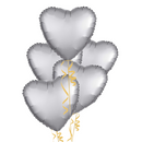 Silver Hearts Balloon Bouquet