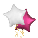 Magenta Pomegranate and White Stars Balloon Bouquet