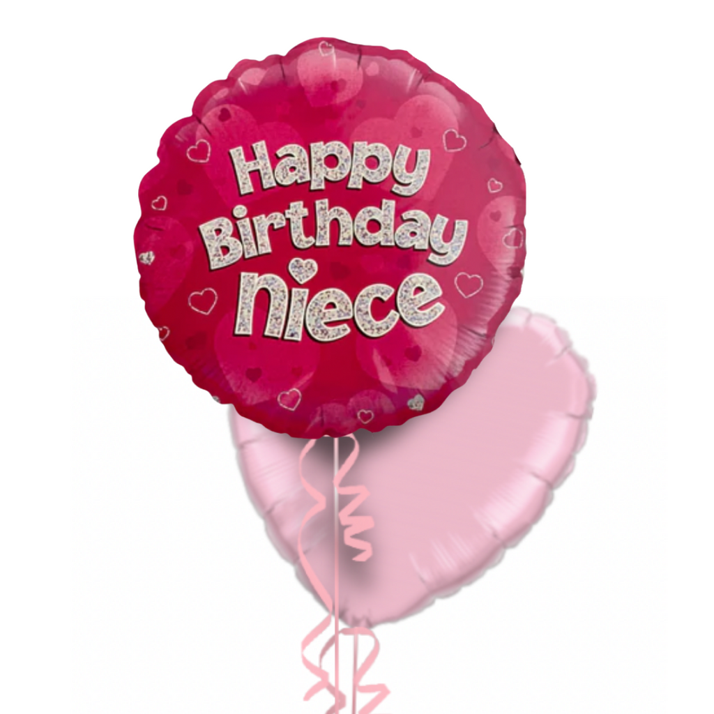 Happy Birthday Niece Pink Foil Balloon Bouquet Balloon Town