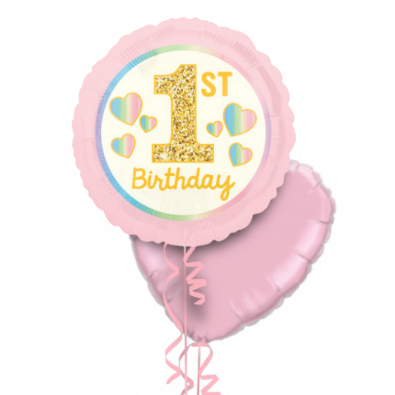 1st Birthday Pink Balloon Bouquet
