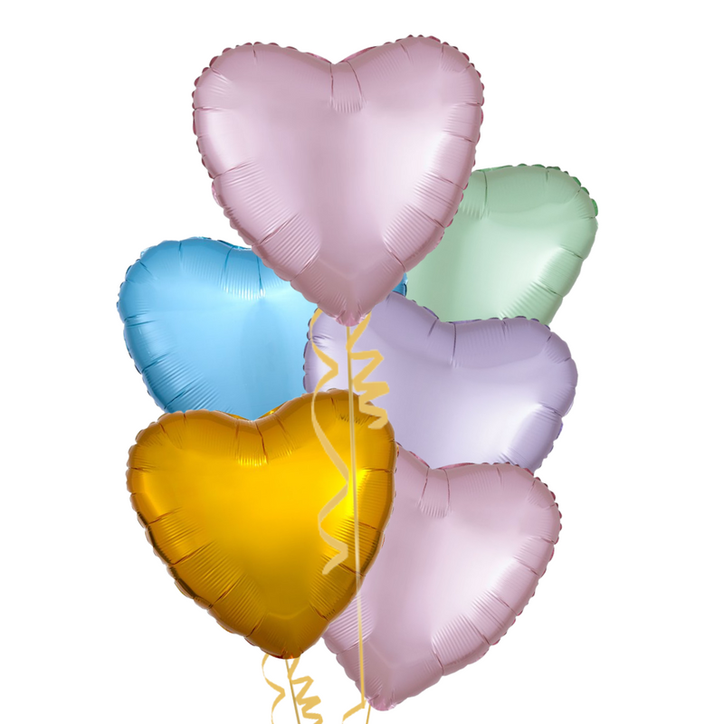 Colourful Hearts Balloon Bouquet