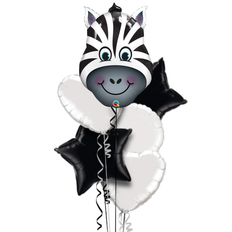 Cute Zebra Foil Balloon Bouquet