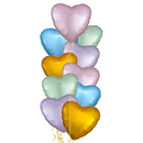Colourful Hearts Balloon Bouquet