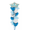 New Little Baby Prince in Blue Foil Balloon Bouquet