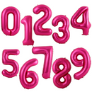 Hot Pink Number Large Shape Balloon