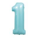 Large Pale Blue Number Balloon