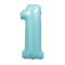 Number Pale Blue Large Shape Balloon