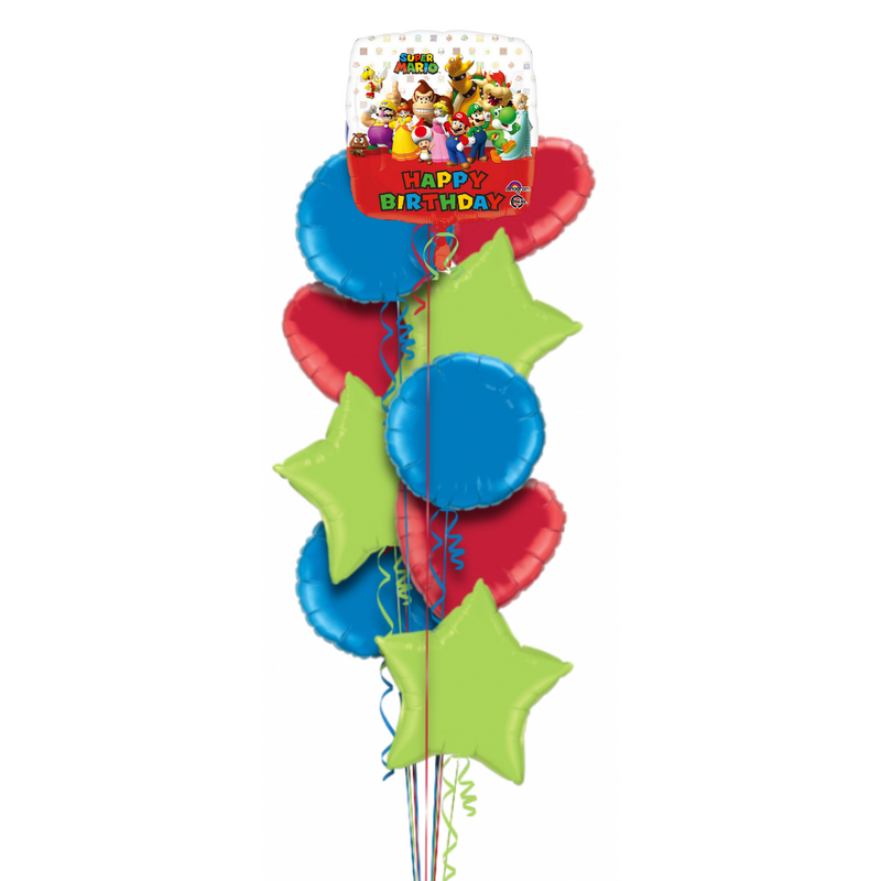 Super Mario & Friends Happy Birthday Balloon Bouquet