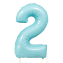 Large Pale Blue Number Balloon