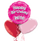 Happy Birthday Wife Pink Foil Balloon Bouquet