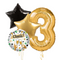 Cheers Gold Birthday Set Foil Balloons (one number)