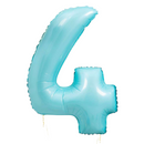 Large Pale Blue Number Balloon
