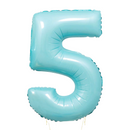 Large Pale Blue Number Balloon
