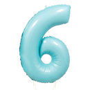 Large Pale Blue Number Balloon