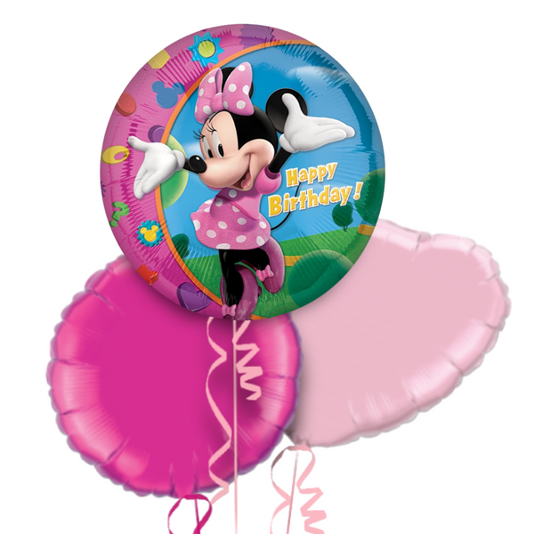 Happy Birthday Minnie Mouse Foil Balloon Bouquet