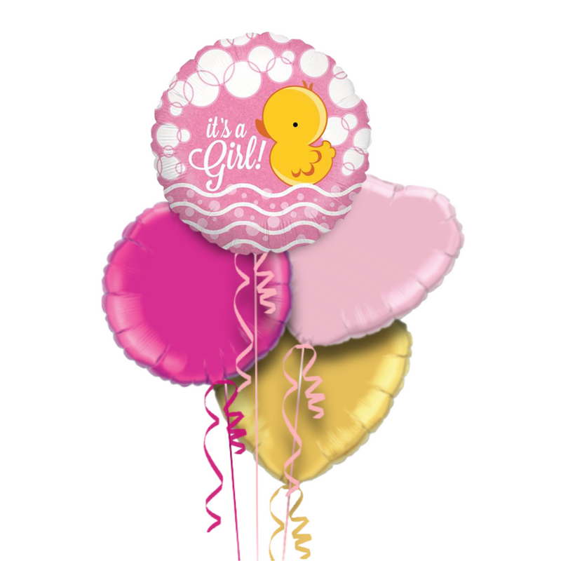 It's a Girl Cute Duck Balloon Bouquet