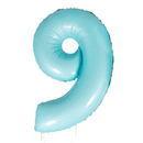 Large Pale Blue Number Balloon