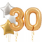 Classy Gold Birthday Set Foil Balloons (two numbers)