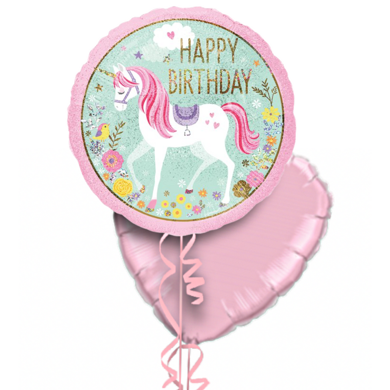 Unicorn Happy Birthday Foil Balloon Bouquet
