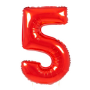 Large Red Number Balloon