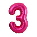Pink Number Large Shape Balloon