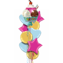 Ice Cream Bowl Happy Birthday Foil Balloon Bouquet