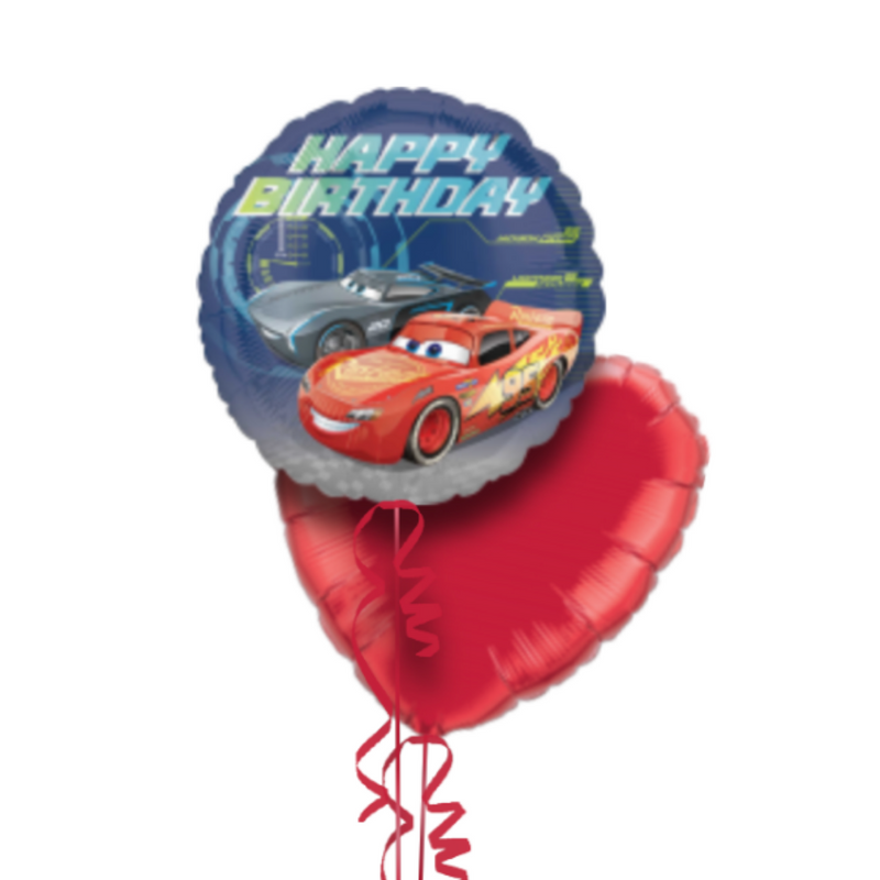 Lightning McQueen Happy Birthday Balloon Bouquet