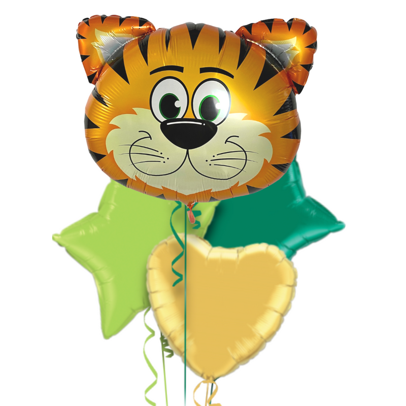 Tickled Tiger in Green Jungle Balloon Bouquet