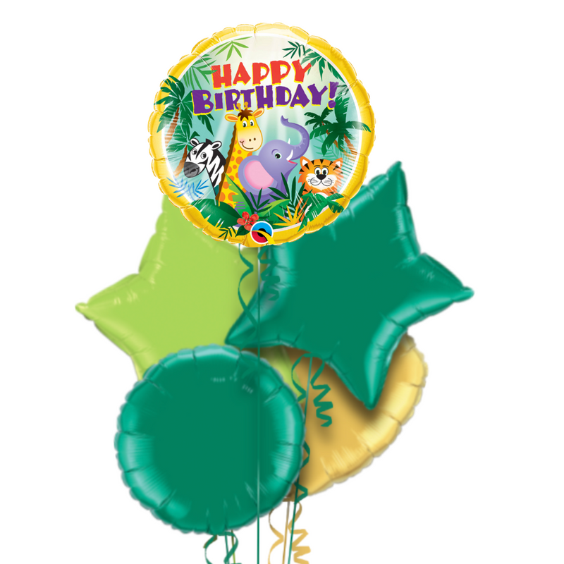 Jungle Happy Birthday Balloon Bouquet