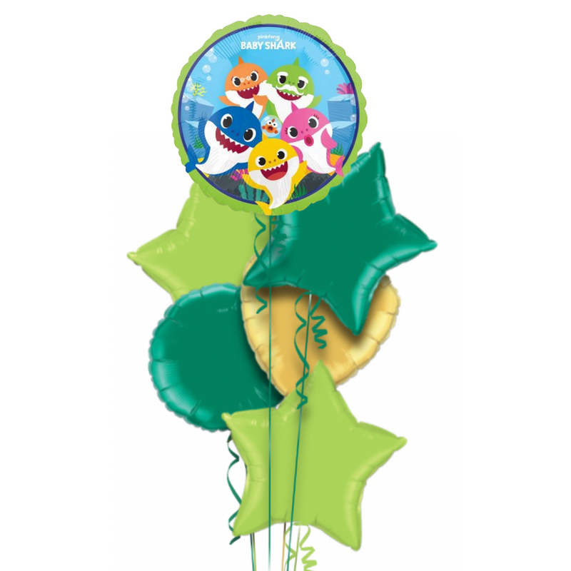 Baby Shark Green Balloon Bouquet