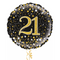 Happy 21st Birthday Black & Gold Balloon Bouquet