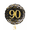Happy 90th Birthday Gold & Black Holographic Birthday Balloon Bouquet