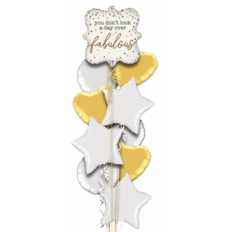 Not a Day over Fabulous Birthday Bouquet Foil Balloon Bouquet