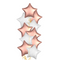 Rose Gold and White Stars Balloon Bouquet
